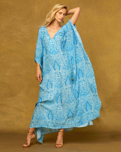 Samarkand Long Kaftan Dress in Elegant ...